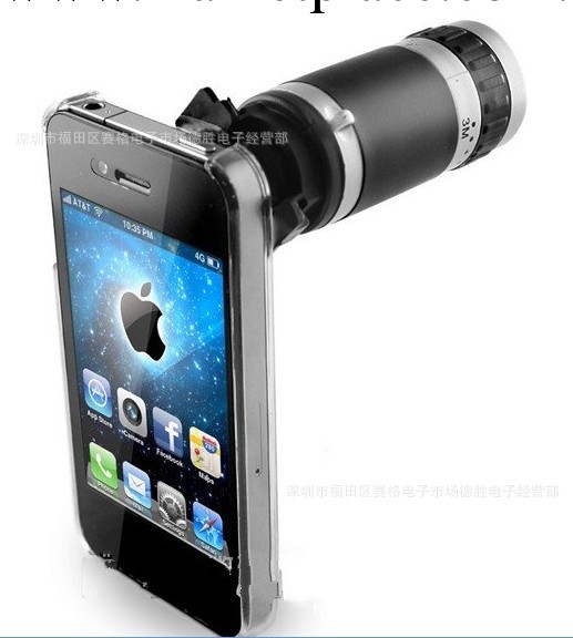 Camera Telescope 6 x Zoom Crystal Case for iPhone 4G 4S工廠,批發,進口,代購