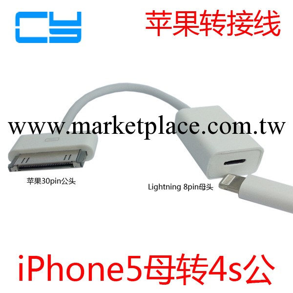 IP-261 蘋果ipad MINI iphone 5 Lightnin 8p母轉4s 30針公轉接線工廠,批發,進口,代購
