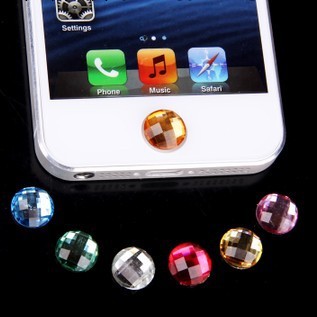 蘋果按鍵貼 iPhone4按鍵貼 4S水晶按鍵水貼 iphone5 ipad多角切割批發・進口・工廠・代買・代購