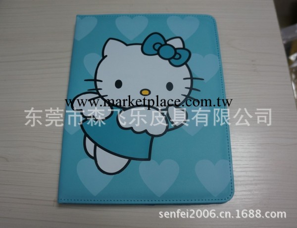 new ipad Hello kitty  ipad3卡通保護皮套  三檔位新款平板皮套批發・進口・工廠・代買・代購