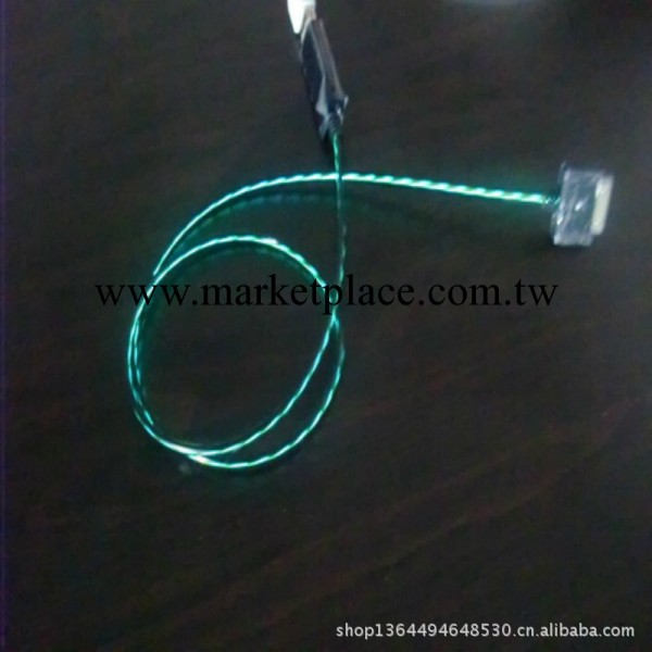 新品蘋果 iphone5 4s 追光 數據線 new ipad 3 2 冷光線 發光線工廠,批發,進口,代購