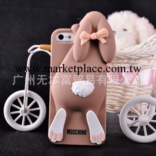 30周年Moschino 紀念款兔子 iphone5/5s矽膠套蘋果4s手機殼保護套工廠,批發,進口,代購