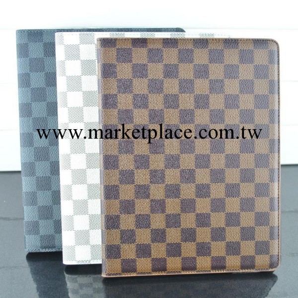 外貿商務平板保護套蘋果ipad4保護套 ipad2 3皮套 格子紋mini皮套工廠,批發,進口,代購