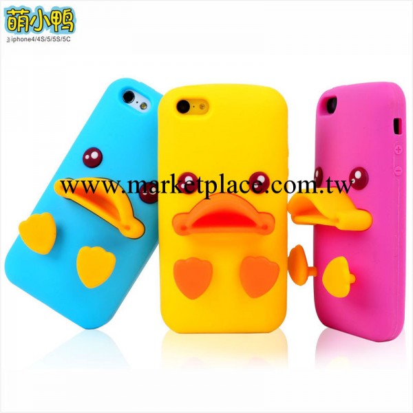 蘋果iPhone4大黃鴨手機殼 4S卡通矽膠套 大黃鴨立體可愛萌軟殼 潮工廠,批發,進口,代購