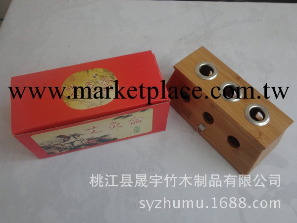 【廠傢直銷】精致環保碳化竹制醫療保健三孔艾灸盒工廠,批發,進口,代購