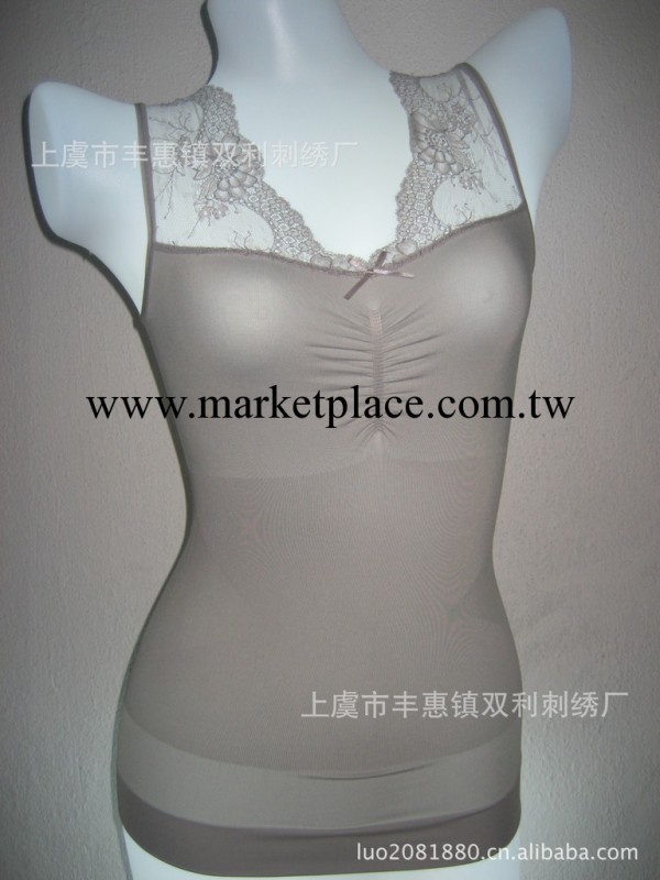 內衣廠傢批發供應外貿原單蕾絲V領塑身連身衣女式打底背心女特價工廠,批發,進口,代購