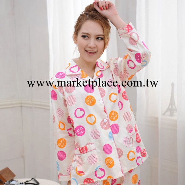 春秋女士長袖100%純棉套裝 超軟棉佈睡衣傢居服 睡衣批發工廠,批發,進口,代購