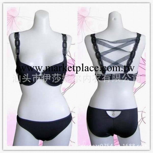 性感嫵媚時尚牛奶絲美背低開口前扣式聚攏上托胸罩低腰三角褲套裝工廠,批發,進口,代購