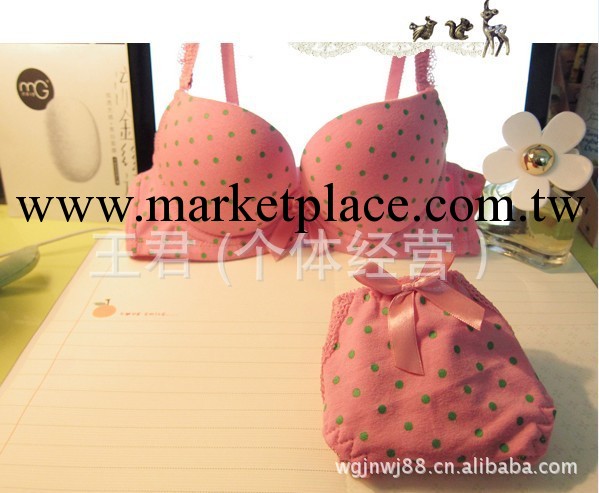 圓點可愛時尚少女內衣 胸罩套裝批發 1139-2工廠,批發,進口,代購