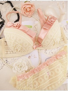 1316 新款 性感可愛少女胸罩 蝴蝶結少女內衣套裝 批發 供應工廠,批發,進口,代購