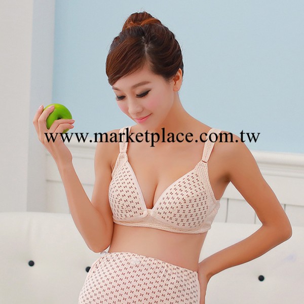熱銷十字花前開扣無鋼圈純棉孕婦哺乳胸罩 胸罩批發 廠傢內衣工廠,批發,進口,代購
