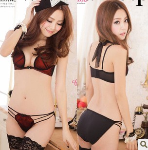 日系胸罩 W鋼圈掛脖三排扣女士胸罩 性感少女胸罩內衣套裝1216工廠,批發,進口,代購