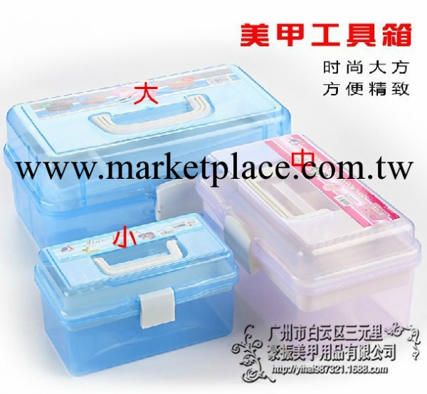 美甲必備 美甲工具箱大號 三層多功能美甲用品收納箱工具套裝工廠,批發,進口,代購