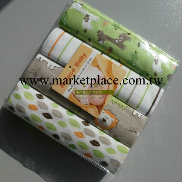 全棉絨毯 嬰兒全棉毯 新生兒必備抓絨毯 起絨毯 76X76cm PVC4條裝工廠,批發,進口,代購