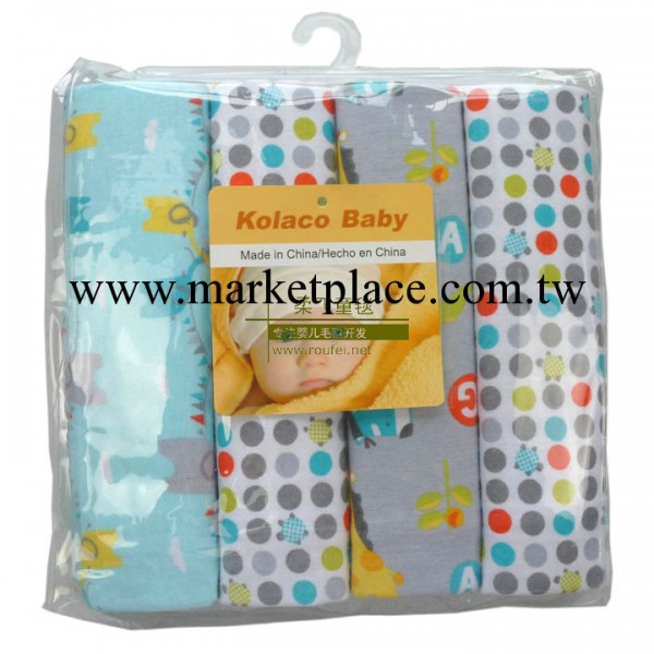 全棉絨毯 嬰兒全棉毯 新生兒必備抓絨毯 起絨毯 76X76cm PVC4條裝工廠,批發,進口,代購