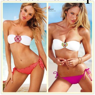 維多利亞的秘密性感比基尼泳衣水鉆大扣裝飾泳衣抹胸比基尼工廠,批發,進口,代購