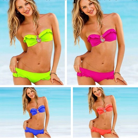 2013全新款泳裝比基尼 維多利亞的秘密 水鉆扣泳衣比基尼工廠,批發,進口,代購