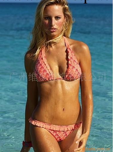維多利亞的秘密外貿歐美原單特價批發印花掛脖女比基尼 泳裝 8118工廠,批發,進口,代購