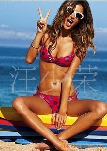 維多利亞的秘密原單外貿歐美掛脖抹胸BIKINI特價泳衣 比基尼 8802工廠,批發,進口,代購