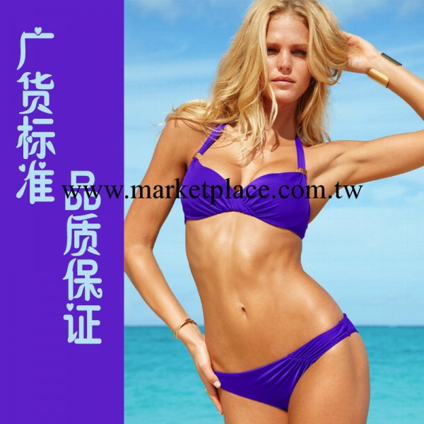廣州泳衣批發維多利亞的秘密比基尼新款女士溫泉泳衣紫色鋼托工廠,批發,進口,代購
