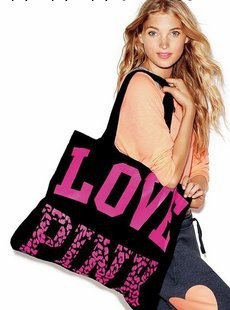 廠傢供應維多利亞的秘密Victoria's Secret帆佈購物袋沙灘包包工廠,批發,進口,代購