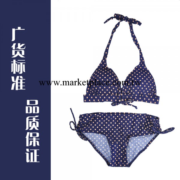 維多利亞的秘密比基尼 外貿泳衣廠傢批發波點小胸聚攏女士泳裝工廠,批發,進口,代購