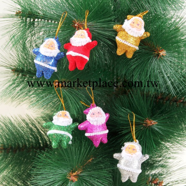 帶金粉小聖誕老人小掛件 聖誕裝飾用品批發 聖誕禮物聖誕用品F256工廠,批發,進口,代購