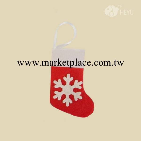 現貨廠傢直銷聖誕小禮品批發 聖誕襪子掛飾 無紡佈聖誕掛件 雪花工廠,批發,進口,代購