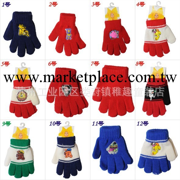外貿原單兒童手套 毛線手套魔術手套 卡通款多色2-10歲特價工廠,批發,進口,代購