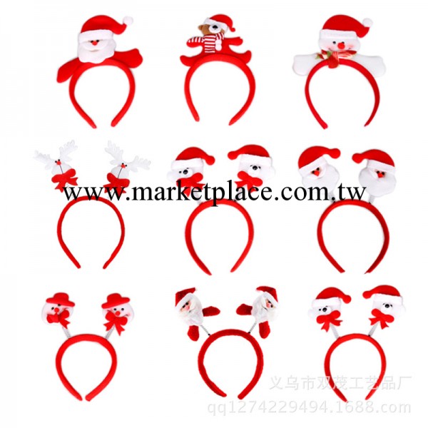 供應舞會用品 聖誕節用品 卡通聖誕老人雪人頭箍頭飾工廠,批發,進口,代購