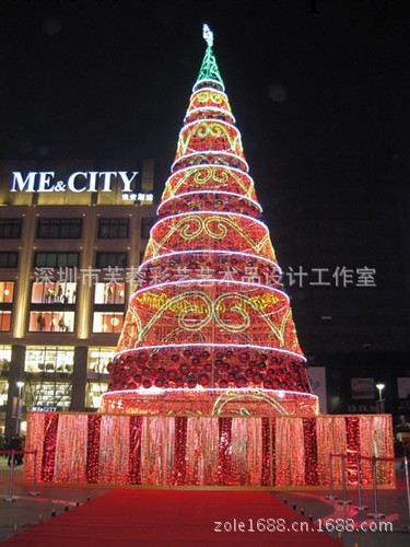 供應大型發光聖誕樹/聖誕節裝飾/商場酒店聖誕場景佈置/聖誕禮品工廠,批發,進口,代購