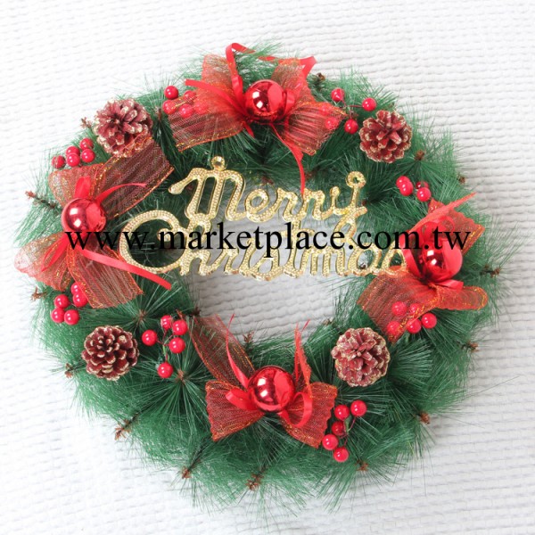 聖誕花環35cm45cm豪華聖誕球蝴蝶結門掛 酒店商場學校聖誕樹掛件工廠,批發,進口,代購