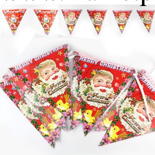 M63聖誕節裝飾用品 三角旗大號一串257cm 由8面旗子組成大號吊旗工廠,批發,進口,代購