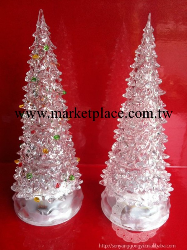 聖誕禮品 亞克力聖誕樹 廠傢直銷LED聖誕樹 32cm 5層帶燈加底樹工廠,批發,進口,代購