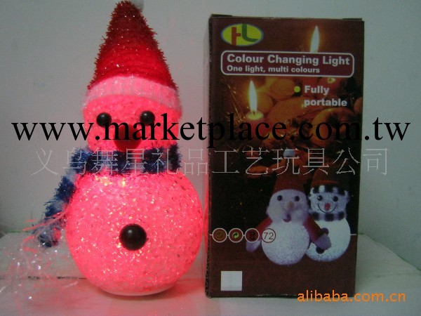 2011年新品熱銷 七彩閃光聖誕雪人 發光聖誕雪人 聖誕用品工廠,批發,進口,代購