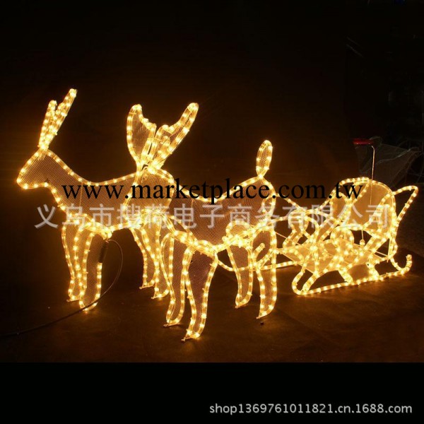 搜荷美裝 LED聖誕節日各類造型支架燈飾1.5m雙鹿拉車廠傢直銷裝飾工廠,批發,進口,代購