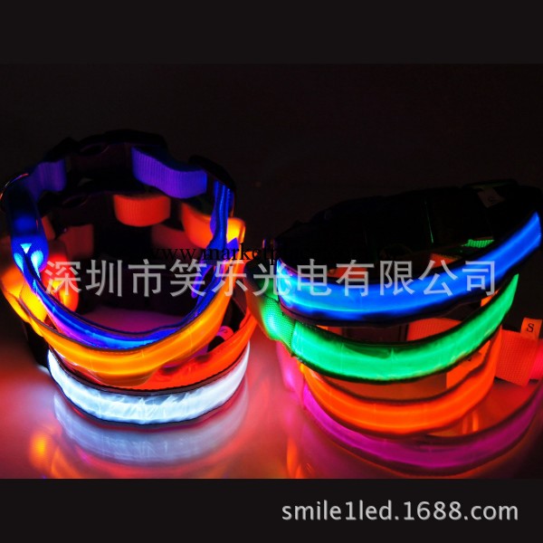 LED晶格發光項圈 LED項圈 寵物用品 狗項圈 晶格寵物帶工廠,批發,進口,代購