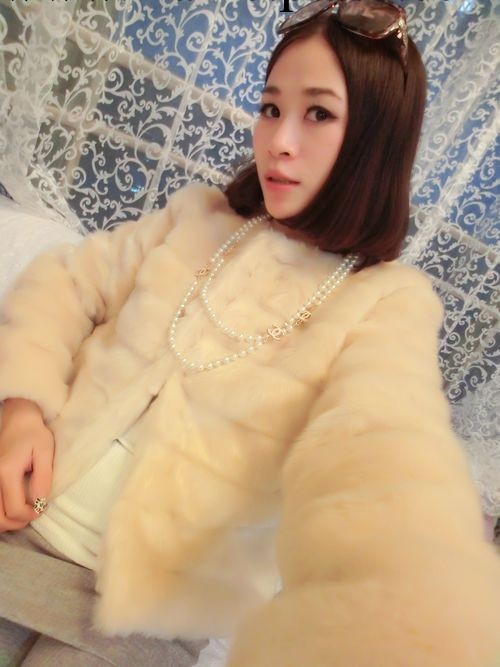 韓國皮草2013秋冬新款女裝奢華風層層橫條仿真毛皮草短外套可混批工廠,批發,進口,代購