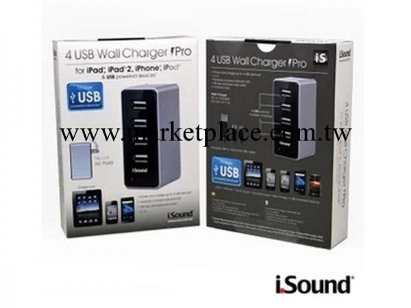 iSound usb四口充電器多口充USB蘋果4iphone4S/5 ipad2 HTC ipod批發・進口・工廠・代買・代購