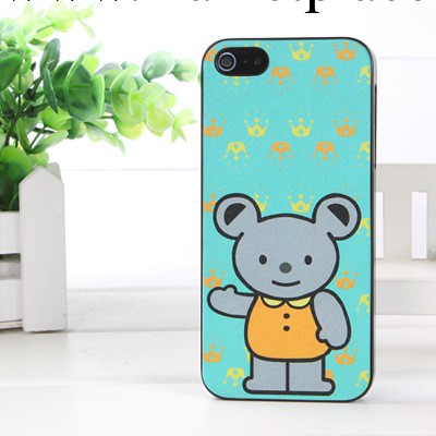蘋果iphone5G手機殼超薄保護殼 情侶閃粉彩繪蘋果5代可愛卡通公仔工廠,批發,進口,代購