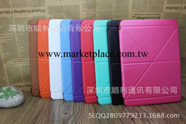 現貨 蘋果 ipad air/IPAD5 多折糖果色 透明後殼 米字型變形金剛工廠,批發,進口,代購