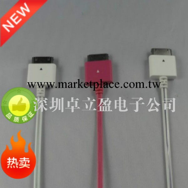 廠傢直銷 iphone4、4s 發光數據線/ipad 新款蘋果配件 流光數據線工廠,批發,進口,代購