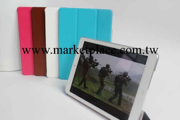 新款現貨 ipad5休眠皮套 ipad air超薄熱壓皮套 ipad帶配色殼皮套工廠,批發,進口,代購