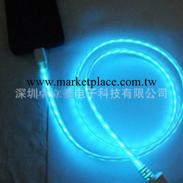 iphone5 5S 5C發光數據線 蘋果5發光充電線 ipad air數據線廠傢工廠,批發,進口,代購