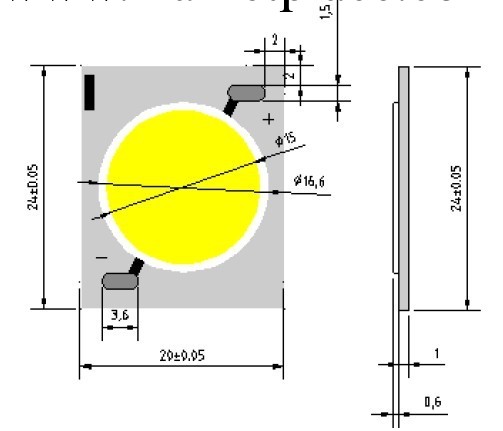 LED 21.2W COB陶瓷面2420仿夏普 低光衰 陶瓷COB光源 附測試報告工廠,批發,進口,代購