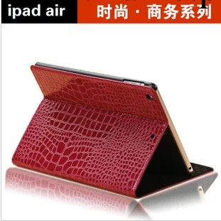 蘋果ipad5鱷魚紋保護套ipad air皮套 高檔插卡休眠支架保護殼外套工廠,批發,進口,代購