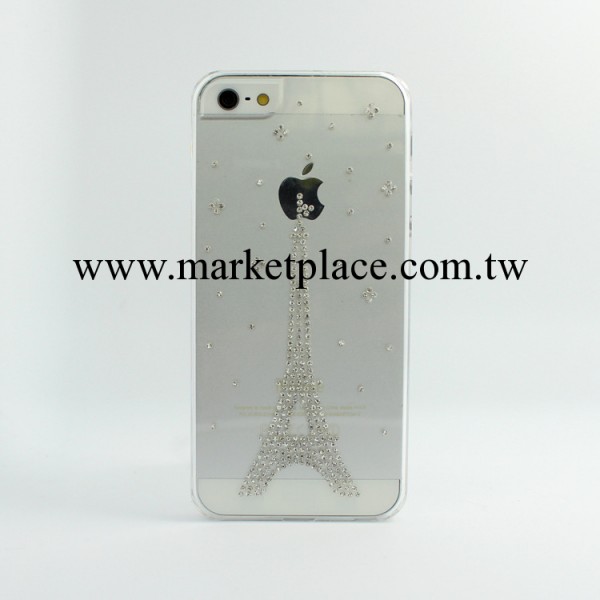 最新蘋果5代iphone5水鉆手機殼保護套廠傢直銷  經典鐵塔鉆手機殼工廠,批發,進口,代購