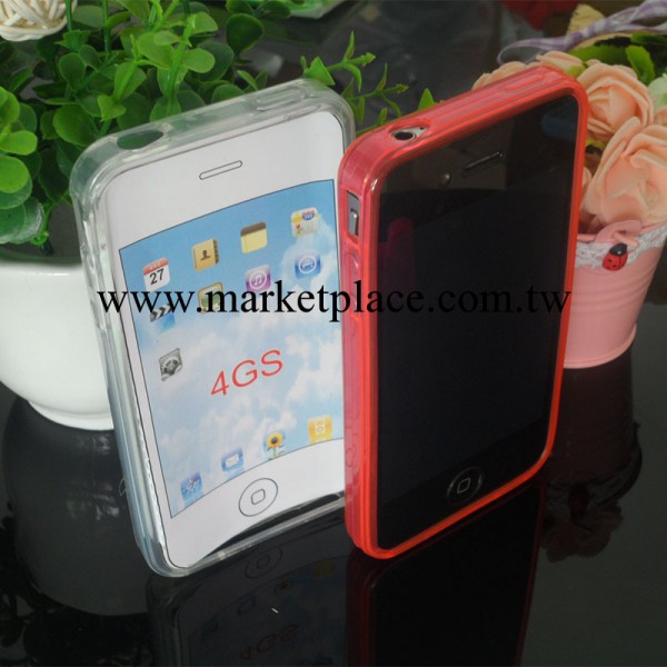批發iPhone4S保護套 蘋果四單磨砂清水套 TPU軟套 保護殼 軟套工廠,批發,進口,代購
