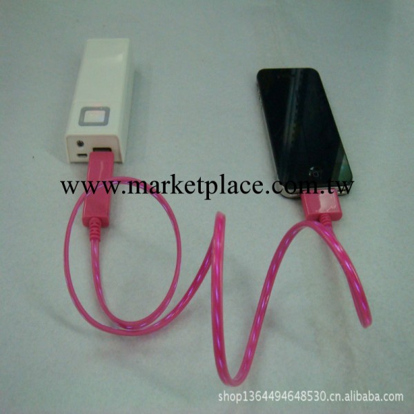 發光數據線生產廠傢 蘋果發光數據線 iphone4S iphone5發光數據線工廠,批發,進口,代購