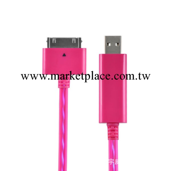 工廠直銷 Iphone5發光線 蘋果5發光數據線 蘋果發光線廠傢 蘋果4工廠,批發,進口,代購